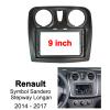 9 inch Car Radio Fascia Panel for Renault Sandero 2017 Stereo Frame view 2