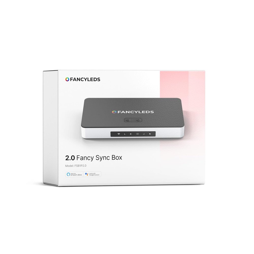 Fancy Sync Box Ambient TV Backlighting Syncing Box Device HDMI 2.0 All TV Sizes Fancyleds (44" to 55")