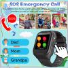 TEZILON Elderly 4G GPS Smart Watch Real-Time Tracking Two-Way Phone Call GPS Tracker Waterproof Touch Screen Camera SOS Emergency Alarm Pedometer Tracker Device Christmas Birthday Gift(Black) view 4