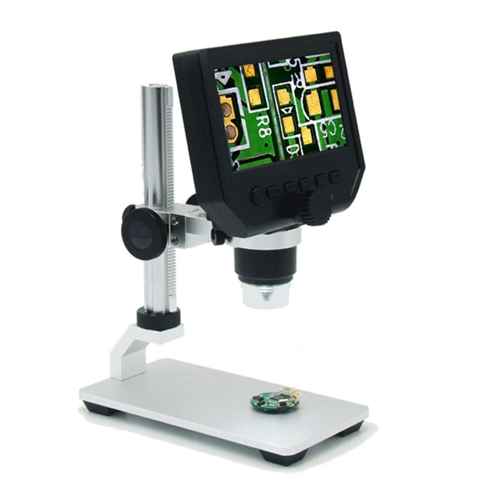 JUIYU Microscope Accessories Kit G1000 1000X Electronic USB Microscope Video Microscope Camera 4.3 Inch Microscope Slides (Color : G600 Metal Stand)
