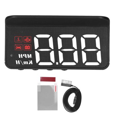 OBD2 HUD, Car HUD Speedometer Display Projector Multi Function Gauge Alarm Fatigue Driving Reminder