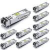 [10-Pack] 1.25G SFP 1000Base-SX Transceiver & [10-Pack] 3-Meter OM3 LC to LC Fiber Optic Cord view 2