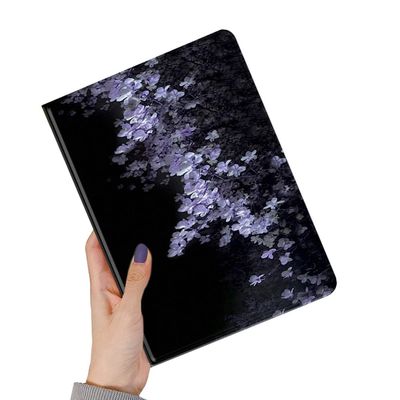 kaitesi Floral Case for iPad A16 2025 (11th Gen,11")/ 2022 iPad 10th Generation 10.9 inch Case Flower Pattern Cute Slim Leather Smart Cover with Pencil Holder,Color L