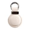 KEEPXYZ Genuine Leather Keychain Holder compatible with Airtag - Secure Air Tag Keychain Holder Case Cover Key Chain Ring Accessories for Air Tag - White V2.0 view 1