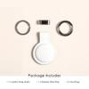 KEEPXYZ Genuine Leather Keychain Holder compatible with Airtag - Secure Air Tag Keychain Holder Case Cover Key Chain Ring Accessories for Air Tag - White V2.0 view 4