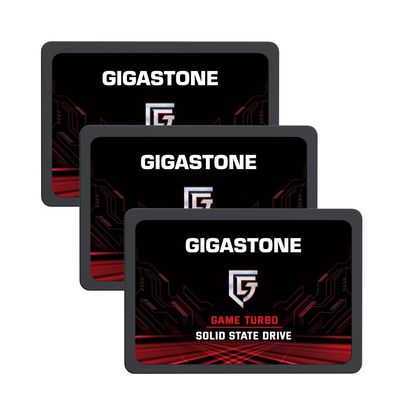 Gigastone SATA SSD 256GB (3-Pack) 2.5 inch SSD 540MB/s Upgrade Laptop PC Memory and Storage PS4 HDD Replacement 2.5" Internal Solid State Hard Drives SATA III SLC Cache 3D NAND Game Turbo Performance