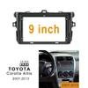9 inch Car Radio Fascia Panel for Toyota Corolla 2007-2013 Stereo Dash Frame view 2