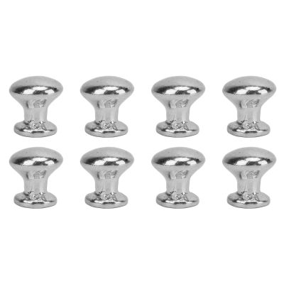 JTLB 8pcs 1:12 Scale Miniature Round Head Pull Handle Metal Simple Dollhouse Door Handle Knobs (Silver)