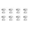 JTLB 8pcs 1:12 Scale Miniature Round Head Pull Handle Metal Simple Dollhouse Door Handle Knobs (Silver) view 4
