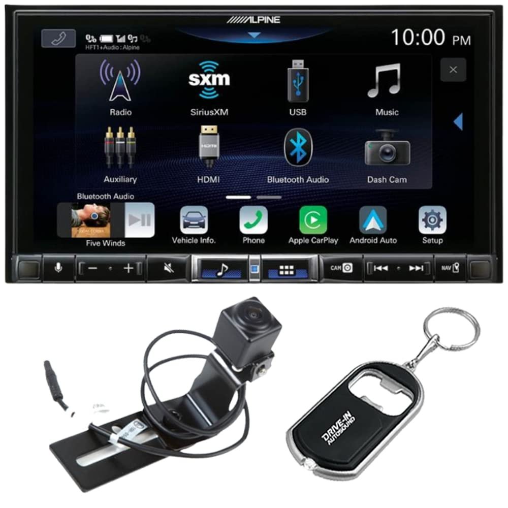 Alpine ILX-507 7" Digital Multimedia Receiver (Does Not Play Discs) and HCE-RCAM-WRA Spare Tire Backup Camera
