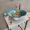 Bathroom Vanity Ocean Wash Basin, Bathroom Vessel Fish Sink, Above Countertop Basin, Rustic Bowl Turtle Sink, Lavatory, Powder Room Remodel view 1