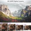 4K Digital Camera for Photography & Vlogging, 56MP YouTube Camera with WiFi, 3" 180 Flip Screen, 16X Digital Zoom, 52mm Wide Angle & Macro Lens, 32GB TF Card, 2 Batteries  Purple view 3