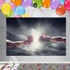 7x5 FT Boxing Birthday Backdrop  Red Gloves Fighter Theme Party Decoration, Sports Photo Banner for Kids & Adults view 1
