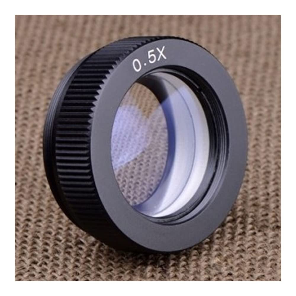 JUIYU Microscope Accessories Kit 0.5X Auxiliary Objective Lens Stereo Microscope Accessories Thread Size 42mm Microscope Slides