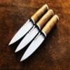 SUFI Custom Handmade Carboon Steel Segiun Dubh, Scottish Dagger, EDC, Set of 3 view 2