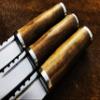 SUFI Custom Handmade Carboon Steel Segiun Dubh, Scottish Dagger, EDC, Set of 3 view 4
