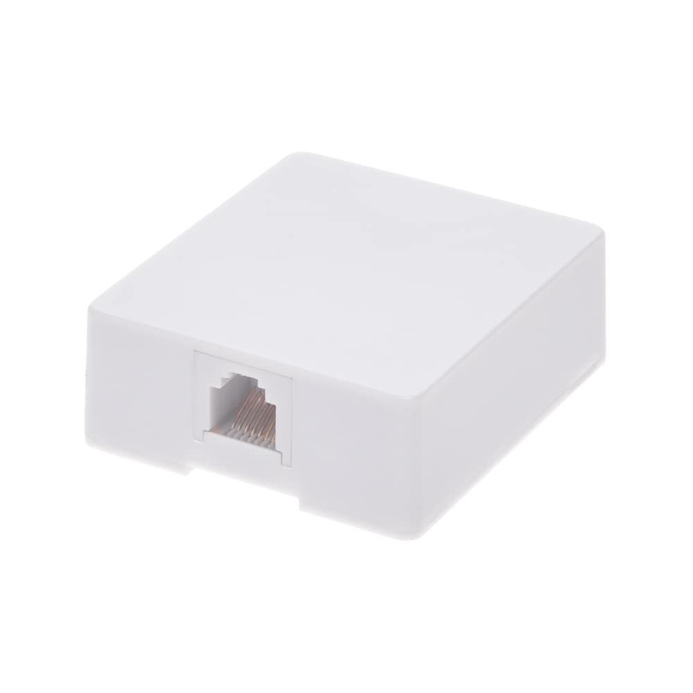 Cable Central LLC RJ45 Modular Single Port Surface Mount Jack White