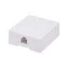 Cable Central LLC RJ45 Modular Single Port Surface Mount Jack White view 1