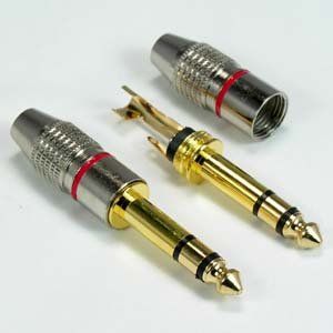 Cable Central LLC (10 Pack) 1/4 inch Stereo Metal Plug Gold Plated
