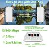Point-to-Point Wireless Internet Long Range Transmission for Star Link, Compatible with Star Link Ethernet Adapter for Wi-Fi Extender, Outdoor 5.8G 1.5 Kilometers, 12DBi High-Gain Antenna, 2-Pack view 2