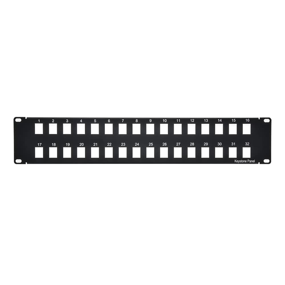 Cable Central LLC 2U 19" 32port Blank Panel for Keystone Jack