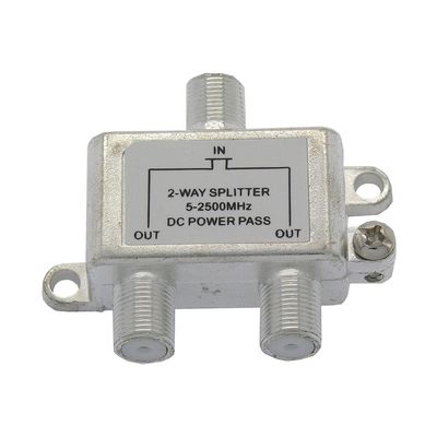 Cable Central LLC (10 Pack) 2Way 2.5GHz Satellite TV Signal Splitter DC Power Pass