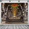 BELECO 7x5ft Fabric Indian Hindu Temple Backdrop Religious Hall of Thousands of Columns Ancient Temple Basrelief Statues India Background Kids Adults Portrait Shoot Photo Studio Props Wallpaper view 4
