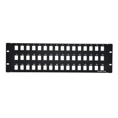 Cable Central LLC 3U 19" 48port Blank Panel for Keystone Jack
