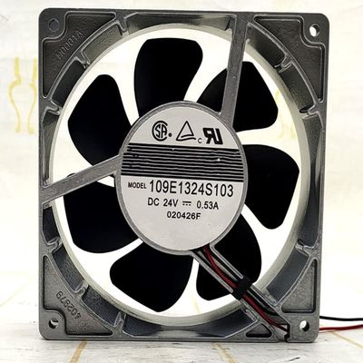 109E1324S103 24V 0.53A 12.72W 3450RPM 154CFM 127X127X38MM 2-Wire Cooling Fan