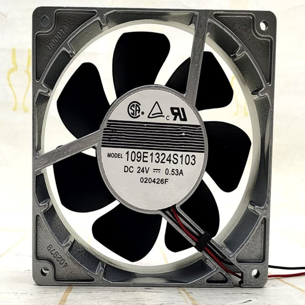 109E1324S103 24V 0.53A 12.72W 3450RPM 154CFM 127X127X38MM 2-Wire Cooling Fan