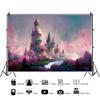 10x8ft Fantasy Castle Photography Backdrop Purple Theme Abstract Castle Backdrops Princess Birthday Party Kids Fairy Tale Party Decoration Photo Background view 2