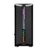 Black USB3.0 Mid-Tower PC Gaming Computer Case - Tempered Glass ATX Mid Tower with 5pcs 120mm ARGB Fans USB3.0 Tempered Glass Side view 4