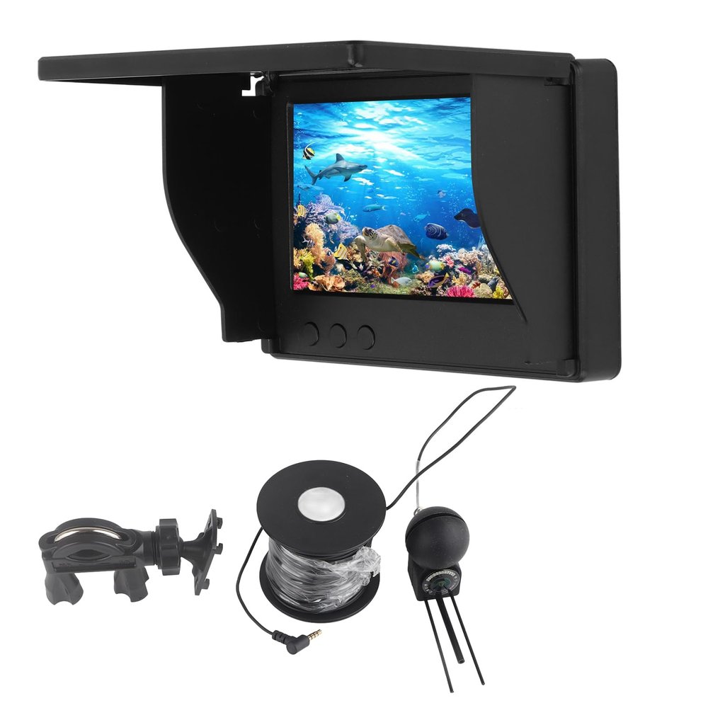 Underwater Fishing Camera Kit, Portable Video Fish Finder with 4.3 Inch LCD Monitor, Professional Fishing Aid for Ice Lake Sea Boat Fishing