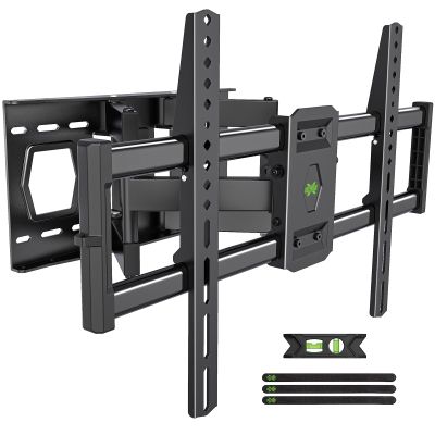 USX MOUNT Full Motion TV Mount for 42-80 Inch Flat Screen LED TV up to 120 lbs, Swivel TV Wall Mount Dual Articulating Arms, Tool-Free Tilt TV Bracket Max VESA 600x400mm, for 8-16 in Wood Studs