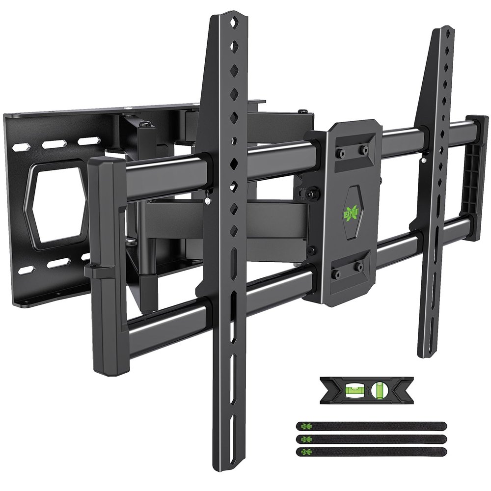 USX MOUNT Full Motion TV Mount for 42-80 Inch Flat Screen LED TV up to 120 lbs, Swivel TV Wall Mount Dual Articulating Arms, Tool-Free Tilt TV Bracket Max VESA 600x400mm, for 8-16 in Wood Studs