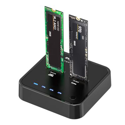 ISHEEP K3016P2 NVMe AHCI Cloner Duplicator, Dual Bay M.2 SSD Docking