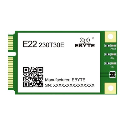 230MHz Lora Wireless Module E22-230T30E Mini PCI-e 30dbm 10Km UART RS485 RS232 Serial Port IAP LBT RSSI Relay Networking