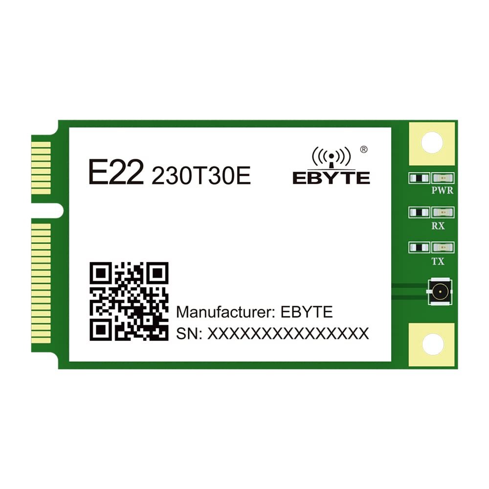 230MHz Lora Wireless Module E22-230T30E Mini PCI-e 30dbm 10Km UART RS485 RS232 Serial Port IAP LBT RSSI Relay Networking