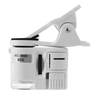 JUIYU Microscope Accessories Kit Microscope Magnifying Glass LED Tools Universal 60X Phone Microscope Zoom Micro Camera Microscope Slides