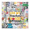100 PCS Teacher Stickers, Vinyl Waterproof Teachers Day Gift Card Stickers for Water Bottles, Laptop, Notebook, Cell Phone, Luggage view 3