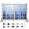 Laeacco 3x2m Pine Tree Backdrop, Window Outdoor Snowflakes Glittering Bokeh Light Spots Photography Background Winter Fir Forest Backdrop for Theme Party Decor Kids Adult Portrait Shoot Props view 4