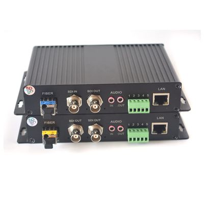 3G-SDI Extender Over Fiber Optic, SDI Video/Ethernet/RS422 Data to Fiber Converter,LC-LC Singlemode Fiber up to 12.4miles, Multimode up to 500m,A Set (TX and RX)