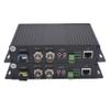 HD-SDI Over Fiber Optic Extenders Kit, Video Fiber converters, Uncompressed,Singlemode up to 12.4miles(20Km), Multimode 500m, 2 SFP Optical transceiver Included, A Set (TX and RX) view 1