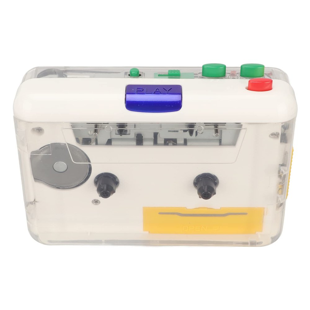 Portable Cassette Tape Player, USB C Cassette to MP3 Converter with 3.5mm AUX Jack, Headphones, 2 Power Supply Modes Tape to MP3 Player for Gift