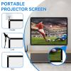 Portable Projection Screen, 4:3 Foldable Noncrease Movies Screens White Projector Curtain for Home Theater Conference Outdoor Camping(60in) view 4