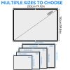 Portable Projection Screen, 4:3 Foldable Noncrease Movies Screens White Projector Curtain for Home Theater Conference Outdoor Camping(100in) view 2