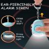 ANKOSHUN Rechargeable Personal Alarm for Women - Safety Keychain 2 Pack, 130 dB Siren and Strobe Light, for Students, Joggers, Night Workers, Elders, Kids, Women, 4 Pop Color (Aqua&Black) view 2
