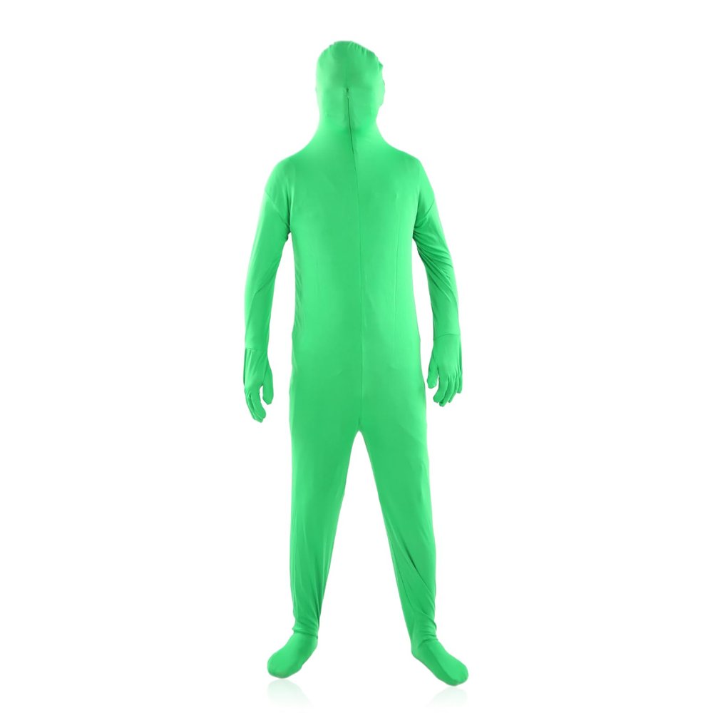 Photography Green Chromakey Bodysuit, Unisex Spandex Stretch Adult Costume Zentai Disappearing Man Body Suit, Green Body Suit for Green Screen Photography Photo Video (170cm)