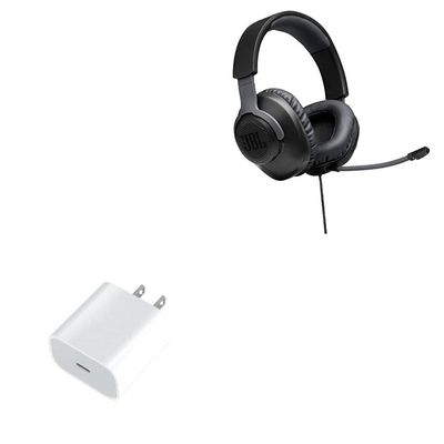 BoxWave Charger Compatible with JBL Free WFH Wireless - PD GAN miniCube (30W), 30W Tiny PD GAN Type-C Wall Charger - Winter White