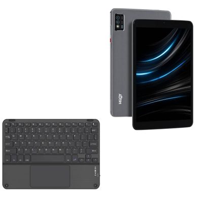 BoxWave Keyboard Compatible with Hyjoy Android 10 Quad-Core Tablet TP901 (9 in) - SlimKeys Bluetooth Keyboard with Trackpad, Portable Slim TouchPad - Jet Black